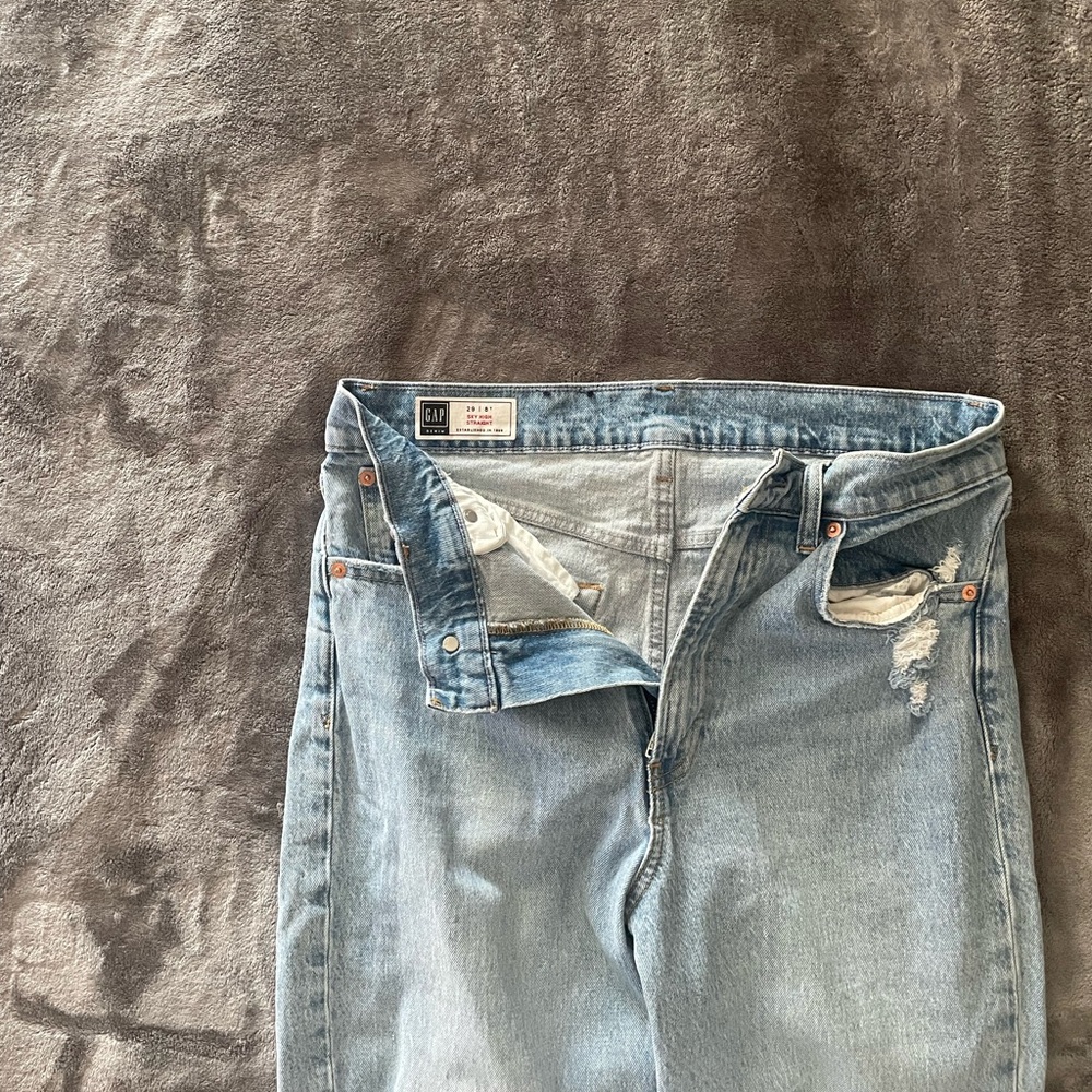 Gap Denim Jeans - sky high straight high waisted jeans